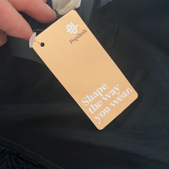 Popilush Lace Shapewear Bodysuit Tummy Control Backless V Neck Thongs Sh… - Picture 14 of 16